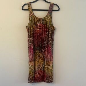 Axcess Tropical Print Sleeveless Mini Dress